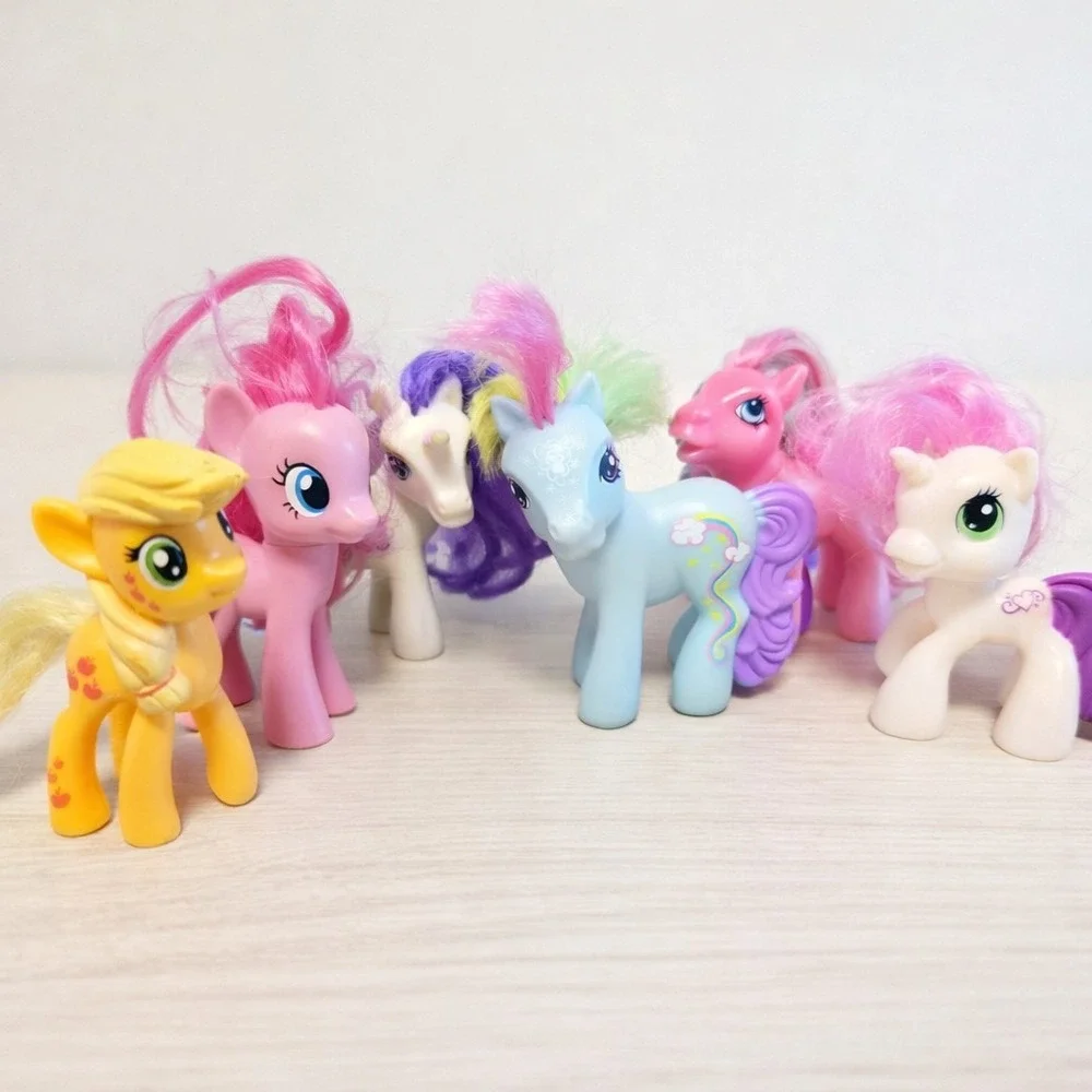Mixed Hasbro My Little Pony Dolls Lot of 6 Ponies G3 G4 Applejack Pinkie Pie